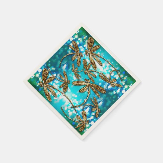 Dragonfly Flit Bubbles Serviette (Ecke)