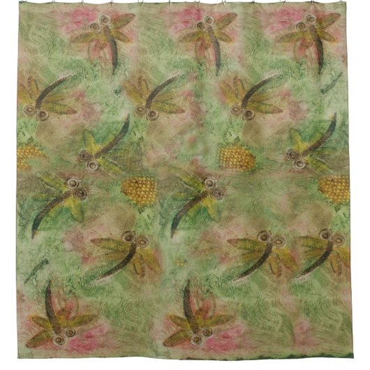 Dragonfly Flit Cotton Candy Dusche Vorhang (Vorderseite)