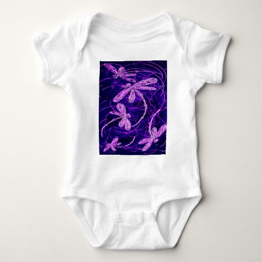 Dragonfly Flit Disco Baby Strampler (Vorderseite)