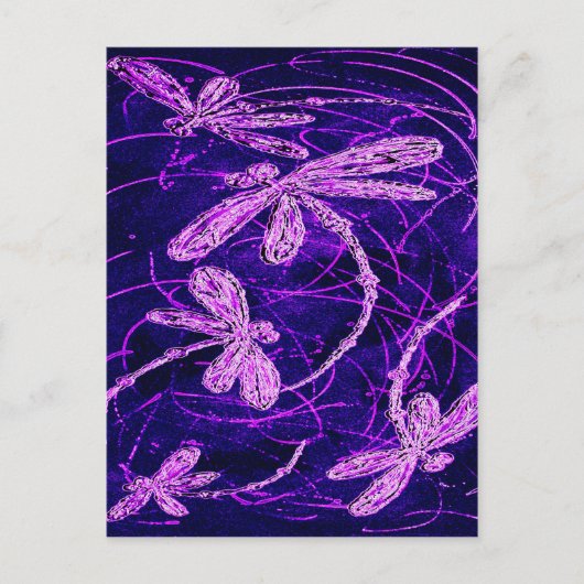 Dragonfly Flit Disco Postkarte (Vorderseite)