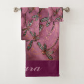Dragonfly Flit Dusky-Rose Badhandtuch Set (Insitu)