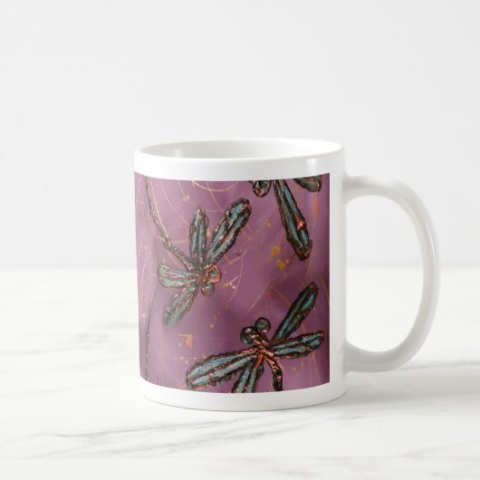 Dragonfly Flit Dusky-Rose Kaffeetasse (Rechts)