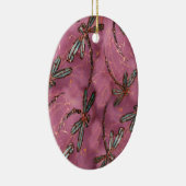 Dragonfly Flit Dusky-Rose Keramik Ornament (Rechts)