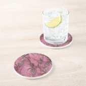 Dragonfly Flit Dusky-Rose Sandstein Untersetzer (Seite)