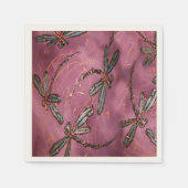 Dragonfly Flit Dusky-Rose Serviette (Vorderseite)