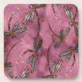 Dragonfly Flit Dusky-Rose Untersetzer (Vorderseite)