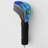 Dragonfly Flit Electric Blue Golf Headcover (angewinkelt)
