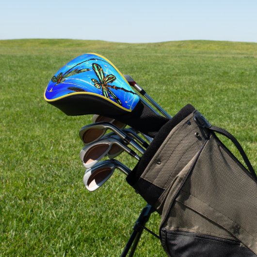 Dragonfly Flit Electric Blue Golf Headcover (In SItu)
