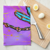 Dragonfly Flit Electric Pink Handtuch (Viertel Falte)