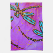 Dragonfly Flit Electric Pink Handtuch (Vertikal)