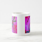 Dragonfly Flit Electric Pink Kaffeetasse (Mittel)