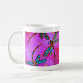Dragonfly Flit Electric Pink Kaffeetasse (Links)
