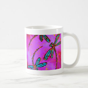 Dragonfly Flit Electric Pink Kaffeetasse