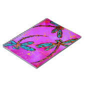 Dragonfly Flit Electric Pink Notizblock (Linke Seite)