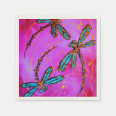 Dragonfly Flit Electric Pink Serviette (Vorderseite)