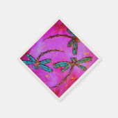 Dragonfly Flit Electric Pink Serviette (Ecke)