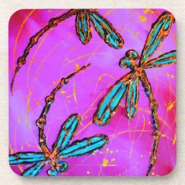 Dragonfly Flit Electric Pink Untersetzer