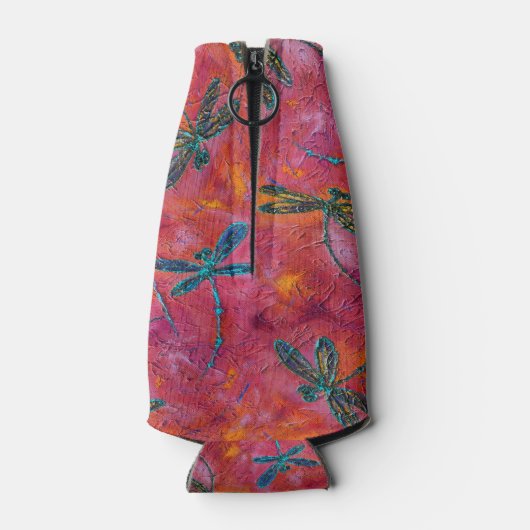 Dragonfly Flit Fuchsia Pink Flaschenkühler (Rückseite)