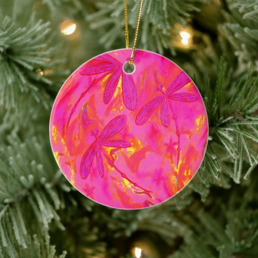 Dragonfly Flit Hazy Days Keramik Ornament (Baum)