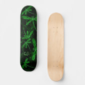Dragonfly Flit Neon Green Skateboard Deck (Vorderseite)