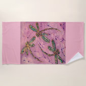 Dragonfly Flit Pink Fizz Strandtuch (Vorderseite)