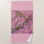 Dragonfly Flit Pink Fizz Strandtuch (Vorderseite)