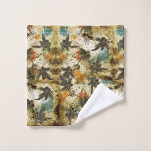 Dragonfly Flit Rustikal Badhandtuch Set (Waschlappen)