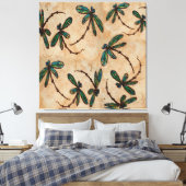 Dragonfly Flit Rustikale Creme Leinwanddruck (Insitu (Schlafzimmer))