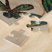 Dragonfly Flit Rustikale Creme Puzzle (Seite)