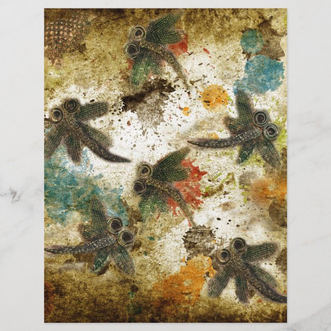 Dragonfly Flit Rustikaler Splash (Vorderseite)