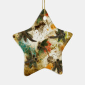 Dragonfly Flit Rustikaler Splash Keramik Ornament (Rechts)