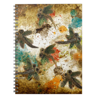 Dragonfly Flit Rustikaler Splash Notizblock