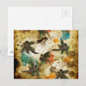 Dragonfly Flit Rustikaler Splash Postkarte (Vorne/Hinten)