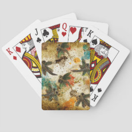 Dragonfly Flit Rustikaler Splash Spielkarten