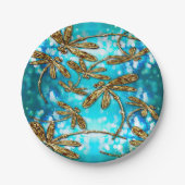 Dragonfly Flit Vubbles Pappteller (Vorderseite)