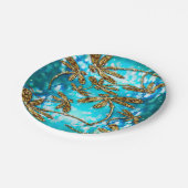 Dragonfly Flit Vubbles Pappteller (Schrägansicht)