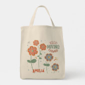 Dragonfly Floral Individuelle Name Spaß Inspirivit Tragetasche (Rückseite)