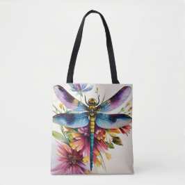 Dragonfly Floral Multicolor Art Tasche