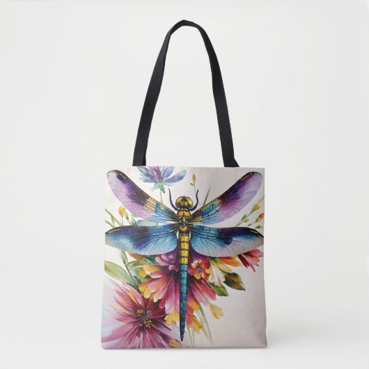 Dragonfly Floral Multicolor Art Tasche (Vorderseite)
