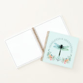 Dragonfly Floral Personalisiert Sketchbook Notizblock (Innenseite)