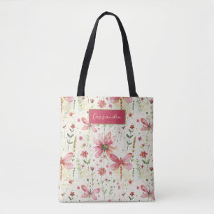 Dragonfly Floral Personalisiert Totasche Tasche