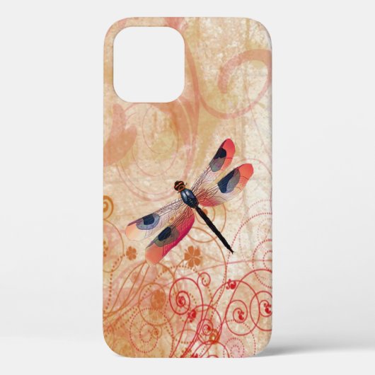 Dragonfly Flourish iPhone 12 Hülle (Rückseite)