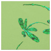 Dragonfly Fly Flit Neon Green Stoff (Nahaufnahme)