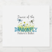 Dragonfly Flying Insect Lover Entomology Dragonfli Schaumweinetikett (Einzelnes Label)