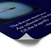 Dragonfly-Foto mit haiku-Druckplakat Poster (Ecke)