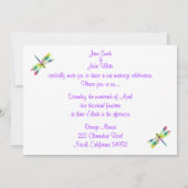 Dragonfly-Fraktal-Einladung Einladung (Rückseite)