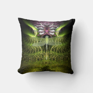 Dragonfly Fraktal Magic Jumbo Cushion Kissen