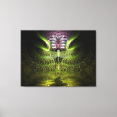 Dragonfly Fraktal Magic Wrapped Canvas Leinwanddruck (Vorderseite)