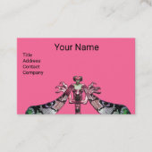 DRAGONFLY FRAMAN JEWEL Monogram Green, Black Pink Visitenkarte (Vorderseite)