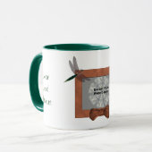 Dragonfly Frame Personalized Wedding Photo Tasse (Vorderseite Links)
